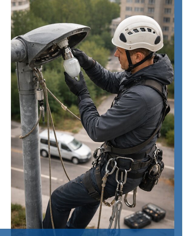 Замена ламп на высоте в Нововоронеже от 2530 р. | ВЫСОТНИК-Нвв