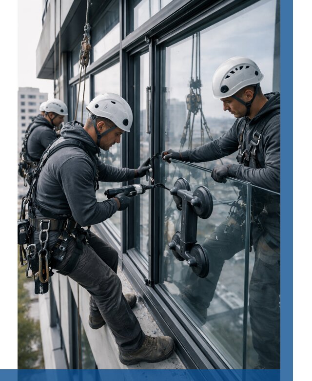 Витражное остекление зданий в Нововоронеже от 3542 р. | ВЫСОТНИК-Нвв