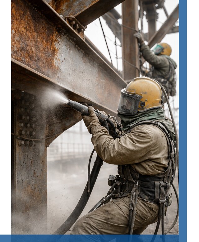 Пескоструйная очистка металлоконструкций в Нововоронеже по 607 р.  ВЫСОТНИК-Нвв