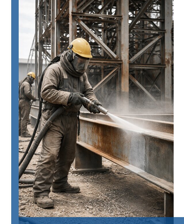 Пескоструйная очистка металлоконструкций в Нововоронеже промышленная