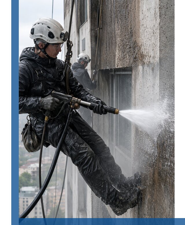 Гидроструйная очистка фасадов и конструкций в Нововоронеже