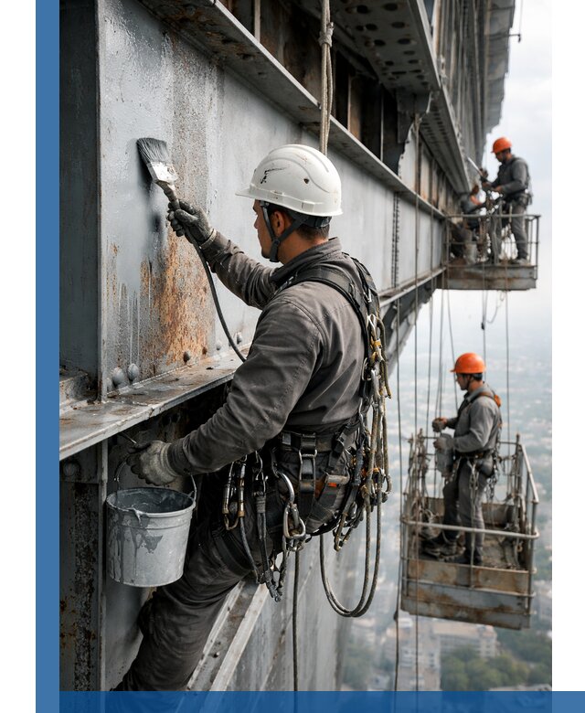 Покраска металлоконструкций на высоте в Нововоронеже профессионально