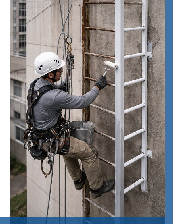 Покраска пожарных лестниц в Нововоронеже от 4554 р. | ВЫСОТНИК-Нвв
