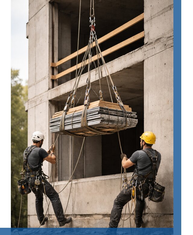 Подъем материала на этаж веревками в Нововоронеже от 1518 р. | ВЫСОТНИК-Нвв