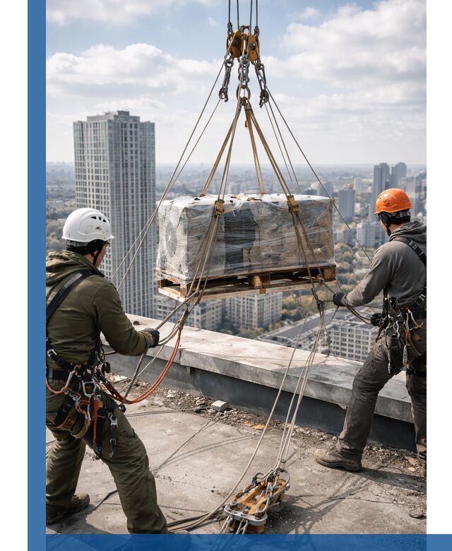 Подъем и монтаж крупногабаритных грузов на крышу в Нововоронеже