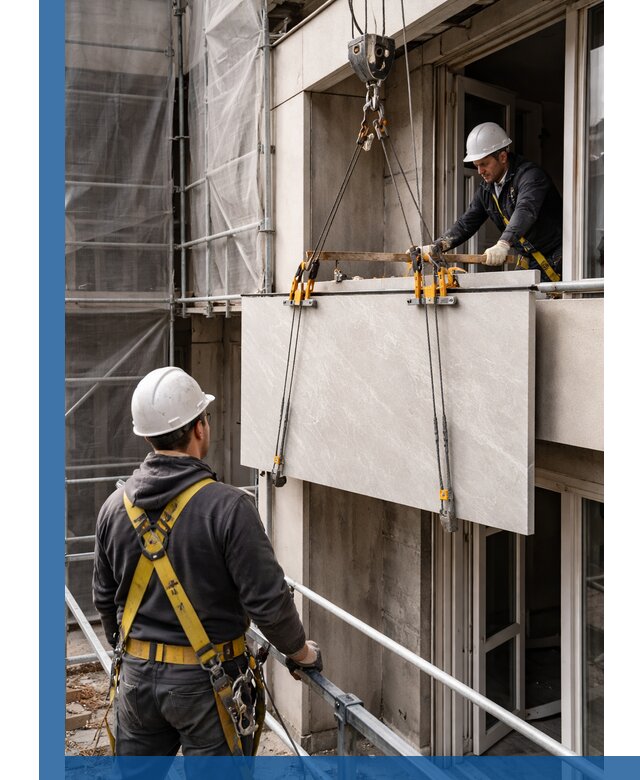 Подъем керамогранита на этаж в Нововоронеже грузчиками и техникой