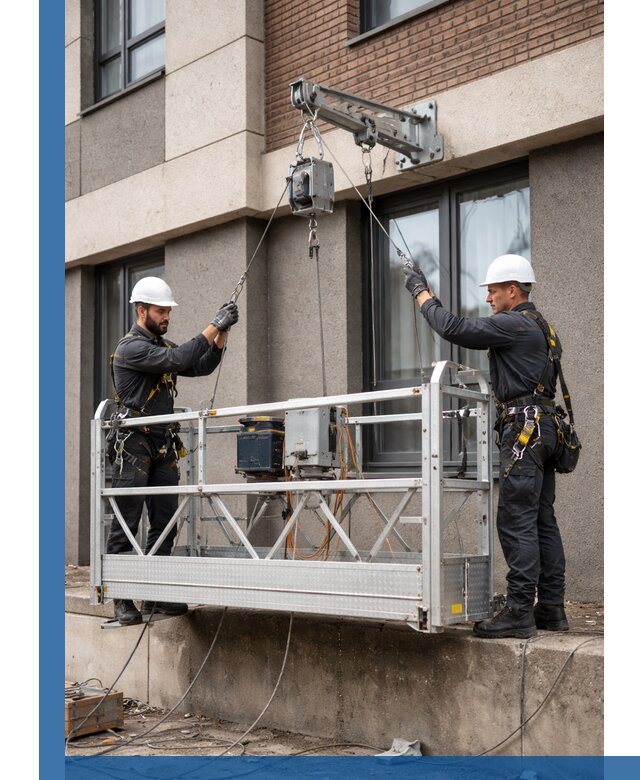 Монтаж и подъем фасадной люльки в Нововоронеже с гарантией безопасности