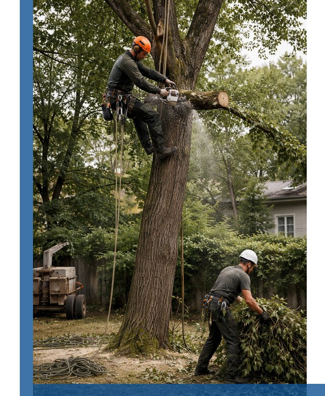 Кронирование деревьев в Нововоронеже, безопасная высотная обрезка
