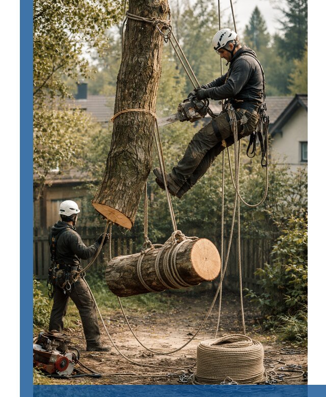 Валка деревьев частями в Нововоронеже, безопасно и аккуратно