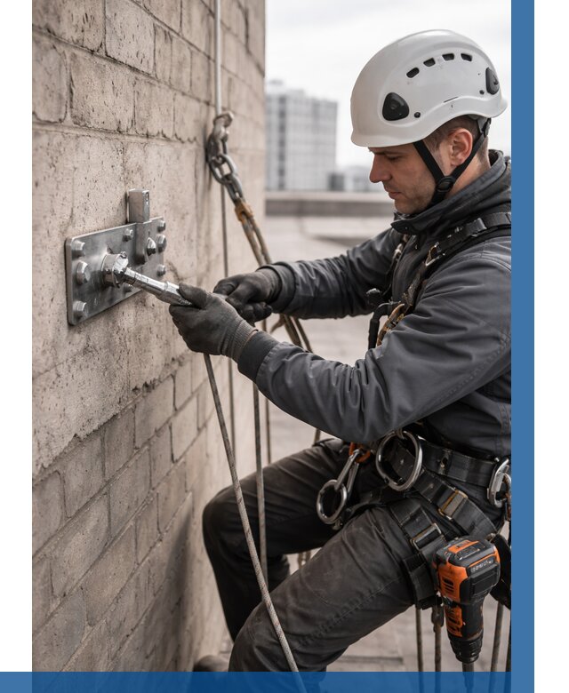 Установка анкерных точек в Нововоронеже от 3542 р. | ВЫСОТНИК-Нвв