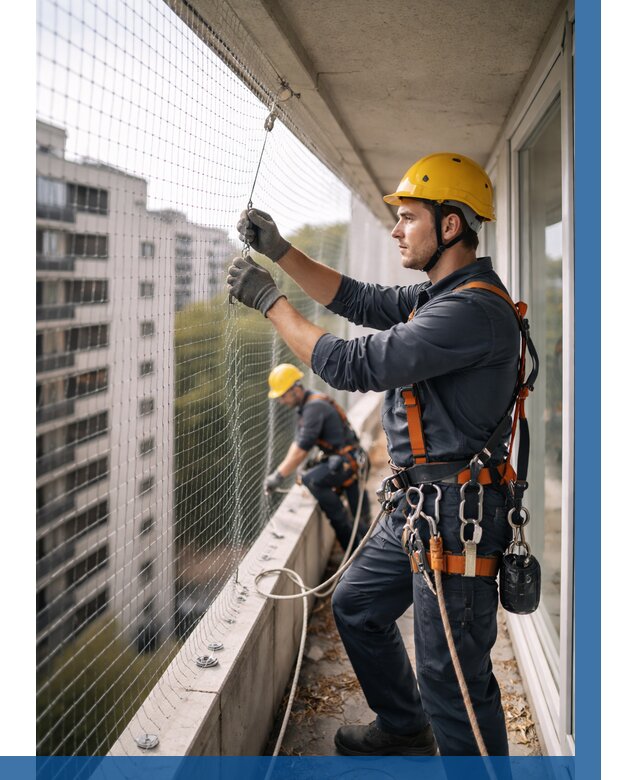 Монтаж сетки от птиц в Нововоронеже от 4554 р. | ВЫСОТНИК-Нвв