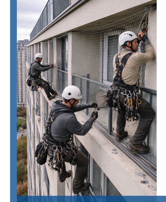 Профессиональный монтаж защитной сетки от птиц в Нововоронеже